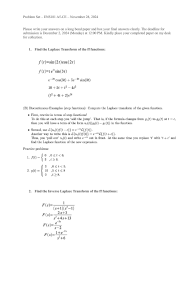 Laplace Transform Problem Set