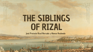 The Siblings of Rizal: A Biographical Overview