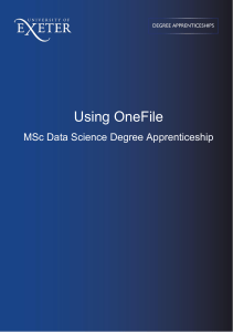 OneFile Guide: MSc Data Science Degree Apprenticeship