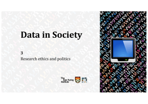 Data Ethics & Politics: Research in Society