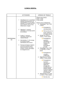 Clínica Dental: Organización, Actividades y Protocolos