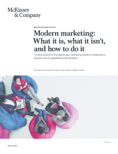 Modern Marketing: Capabilities & Mindsets for Growth