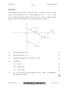 Mathematics Exam Paper: Analytical Geometry