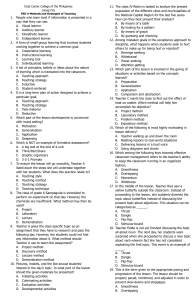 Teaching Methods Exam: PED 4 Review