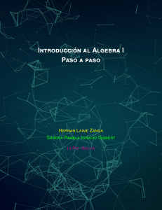 Introducción al Álgebra I: Paso a Paso