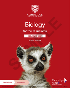 IB Biology Coursebook: Metabolism, Respiration, Photosynthesis