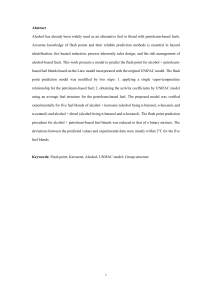 Flash Point Prediction Model for Alcohol-Fuel Blends