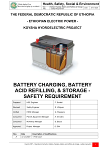 Battery Charging Safety: Koysha Project Requirements