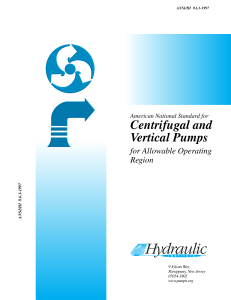 Centrifugal & Vertical Pump Allowable Operating Region Standard