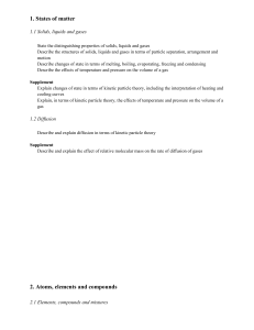 Chemistry Curriculum: States of Matter to Electrochemistry