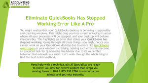 Fix QuickBooks Has Stopped Working Error: Troubleshooting Guide