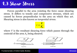 Shear Stress: Fluid Flow & Deformable Bodies