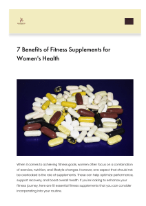 Fitness Supplements for Women: 7 Key Benefits