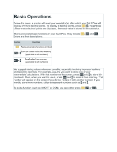 BA II Plus Calculator: Basic Operations Guide