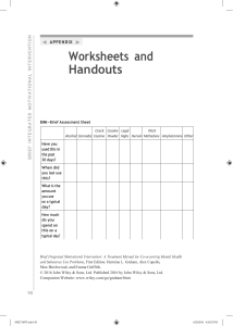 BIMI Worksheets: Substance Use & Mental Health Assessment