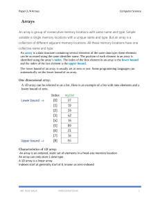 Arrays in Computer Science: 1D Arrays & Examples