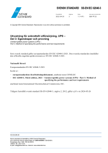 SS-EN IEC 62040-3: UPS Performance & Testing Standard