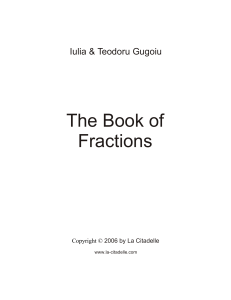 Fractions Workbook: Understanding & Operations