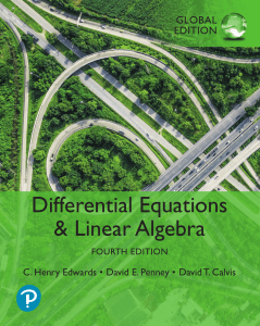 Differential Equations & Linear Algebra Textbook