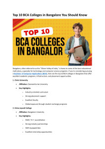 Top 10 BCA Colleges in Bangalore | College Guide