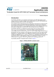 SPV1050 ULP Harvester Evaluation Board Application Note