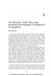 Tax Structure, Trade Taxes, and Economic Development