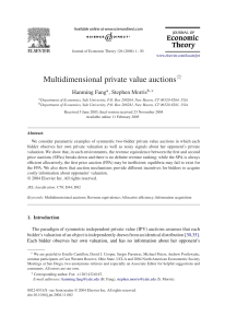 Multidimensional Private Value Auctions: Economic Theory