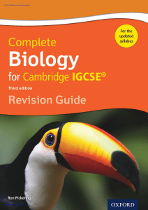 IGCSE Biology Revision Guide: Cambridge Syllabus