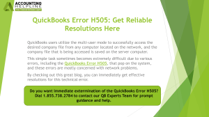 QuickBooks Error H505: Fix Multi-User Mode Issues