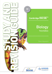 Cambridge IGCSETM Biology Study and Revision Guide Third Edition