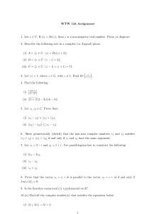 Complex Analysis Assignment: Problems & Solutions