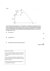 Projectile Motion Problem & Solution