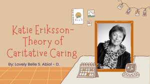 Katie Eriksson's Caritative Caring Theory in Nursing