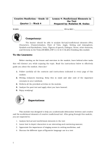 Creative Nonfiction: Analyzing Nonfictional Elements (Grade 12)