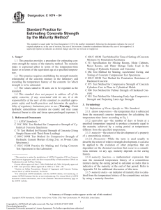 Estimating Concrete Strength: Maturity Method (ASTM C 1074)