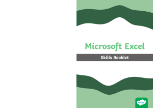 Microsoft Excel Skills Booklet: Charts, Data, Functions