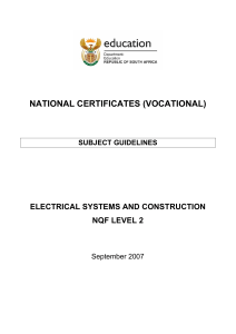 Electrical Systems & Construction NQF Level 2 Guidelines