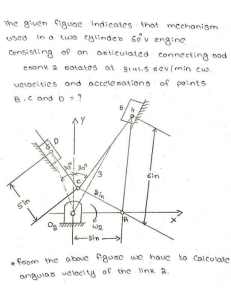 Engine Mechanism Problem: Velocities & Accelerations