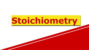 Stoichiometry: Balancing Equations & Molecular Mass