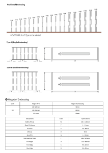 Embossing Technical Specifications: Panel Design Guide