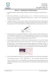 Fluid Properties Worksheet: Electrical Engineering