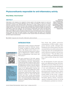 Anti-Inflammatory Phytoconstituents Review