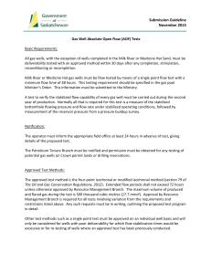 Gas Well AOF Testing Guidelines - Saskatchewan