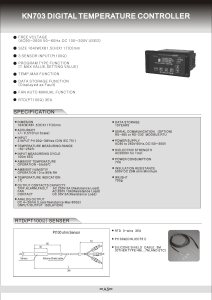 KN703 디지털 온도 컨트롤러 사양서