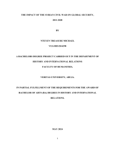 Syrian Civil War Impact on Global Security (2011-2020)