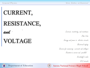 Current, Resistance, Voltage: Physics Presentation