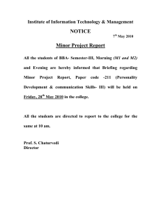 BBA Project Report Guidelines - IITM Notice