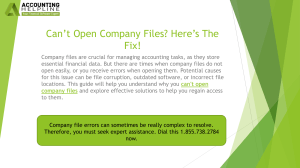 Fix QuickBooks Company File Errors: A Step-by-Step Guide