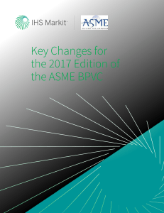 ASME BPVC 2017 Edition: Key Code Changes Summary