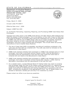 ASME Part UHX Heat Exchanger Fabrication Guidelines